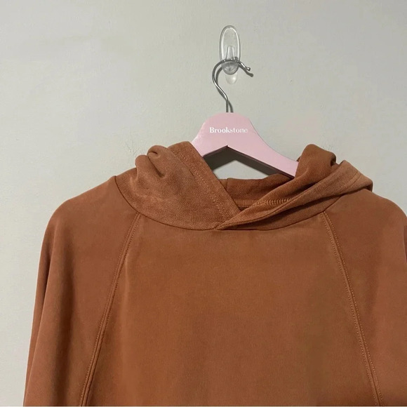 Aerie Cropped Pullover Hoodie Burnt Orange Size Small - Picture 6 of 7